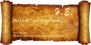 Hollósi Evelina névjegykártya